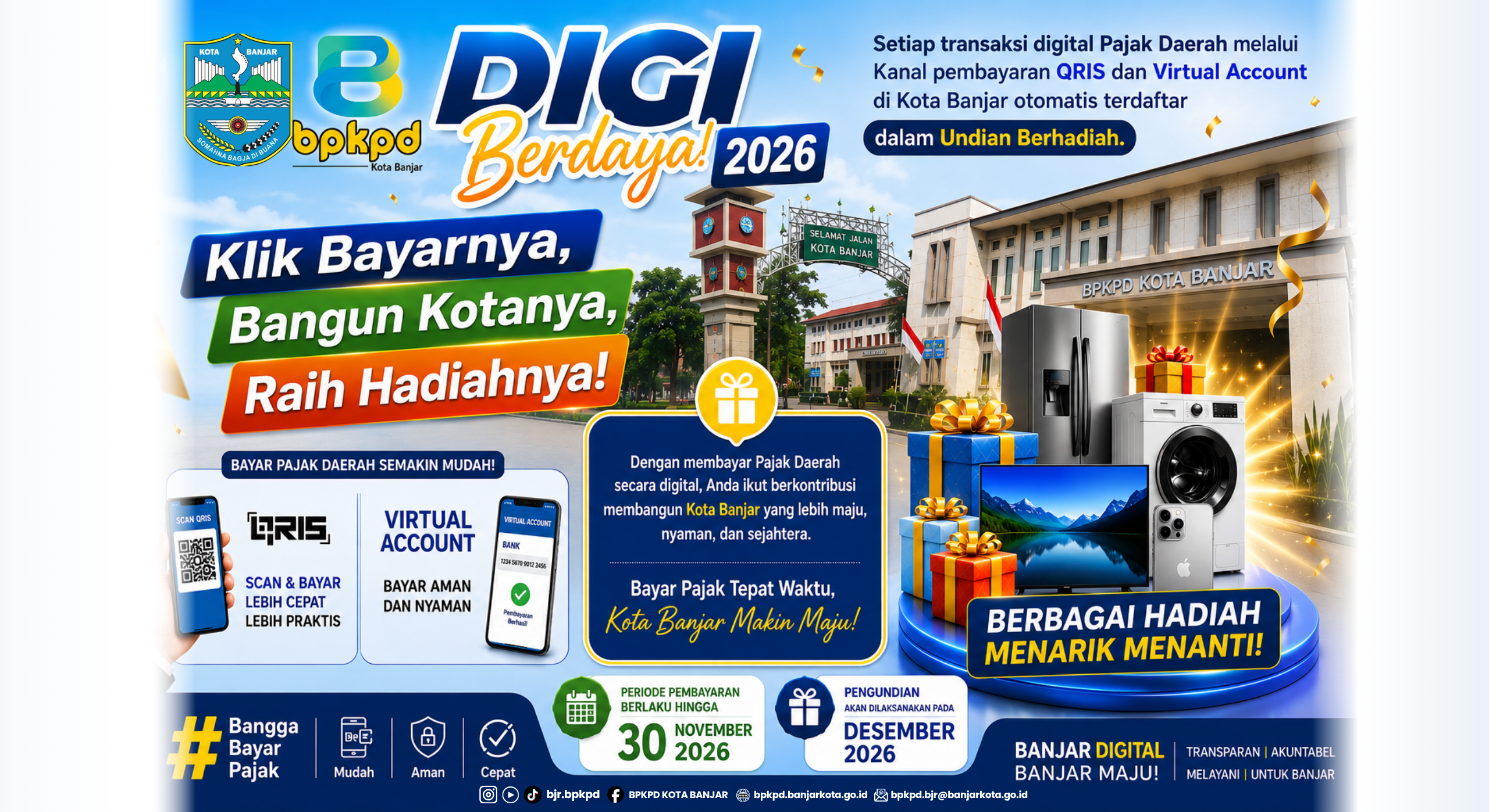 Pemerintah Kota Banjar Luncurkan DIGI Berdaya 2026, Bayar Pajak Digital Bisa Dapat Hadiah Menarik
